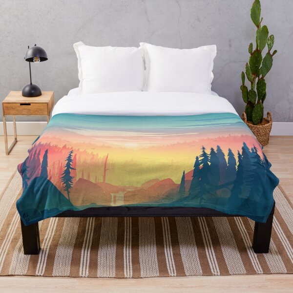 Artikelvorschau, Blau gelb orange und grün Sonnenaufgang schattierte Ombre entworfen und verkauft von Hala217.