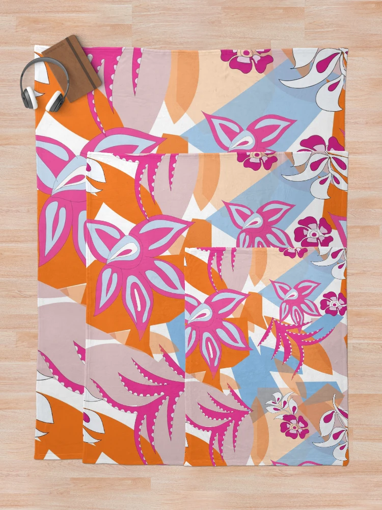 Thumbnail 5 of 6, Throw Blanket, Abstract flower designed and sold by Rococodesigns.