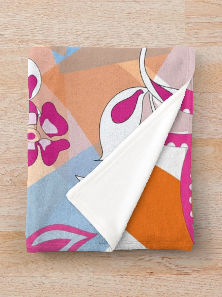 Thumbnail 3 of 6, Throw Blanket, Abstract flower designed and sold by Rococodesigns.