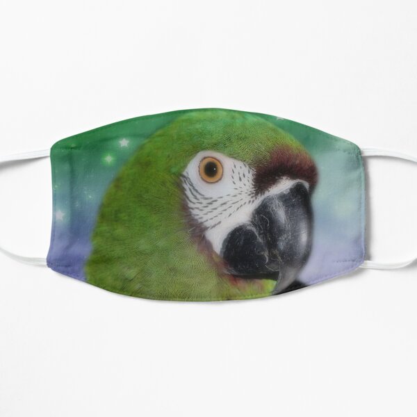 Green Severe Mini Macaw Parrot Flat Mask