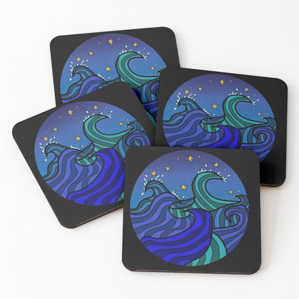 Item preview, Waves In The Night Sky designed and sold by Lozzie Eliza Designs.