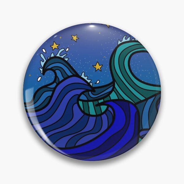 Item preview, Waves In The Night Sky designed and sold by Lozzie Eliza Designs.