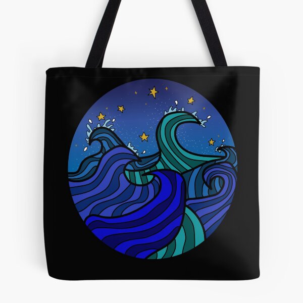 Aperçu de l'œuvre Vagues dans le ciel nocturne créée et vendue par Lozzie Eliza Designs.