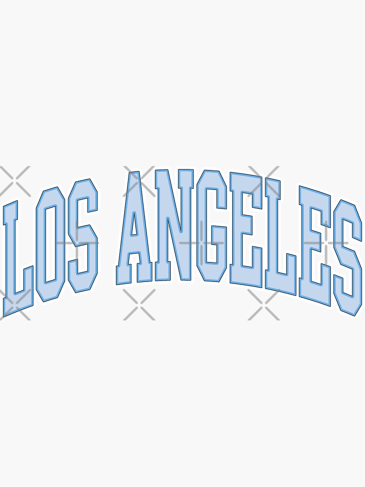 Los Angeles Black Varsity Lettering  Sticker for Sale by jean hopkins