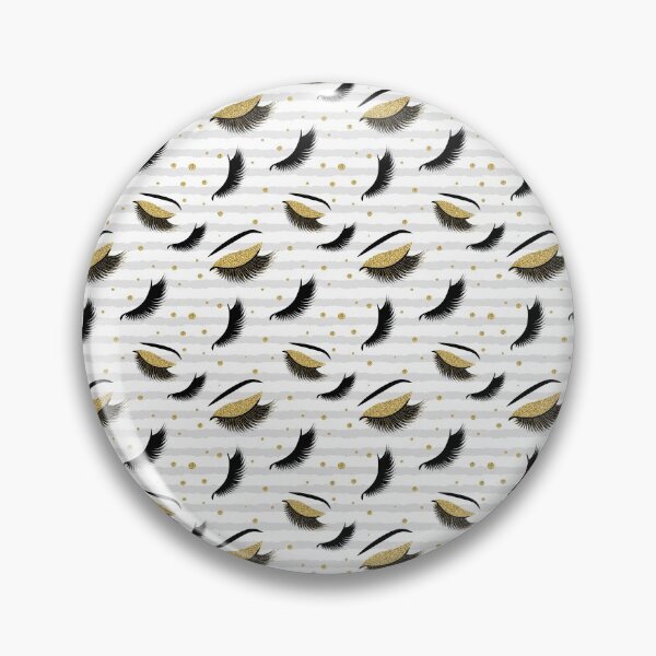 Item preview, Gold Lashes Seamless Pattern with glitter effect designed and sold by sashica.