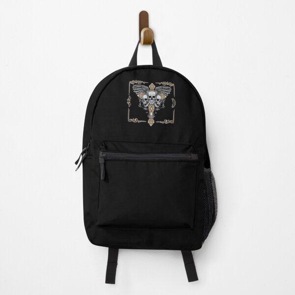 Dark Angel Gothic Skull Cross Backpack