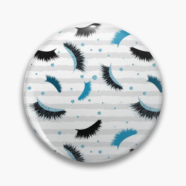 Item preview, Blue  Lashes Seamless Pattern with glitter effect and silver stripes designed and sold by sashica.
