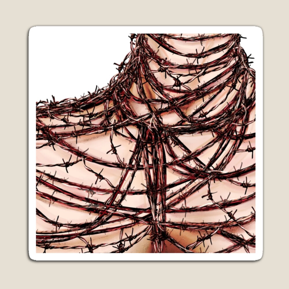 Wrapped In Barbed Wire | Sticker