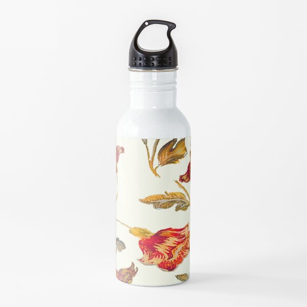 floral pattern on cream Water Bottle