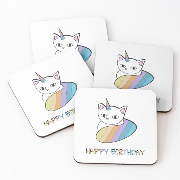 Item preview, Birthday caticorn designed and sold by MeowMusic.