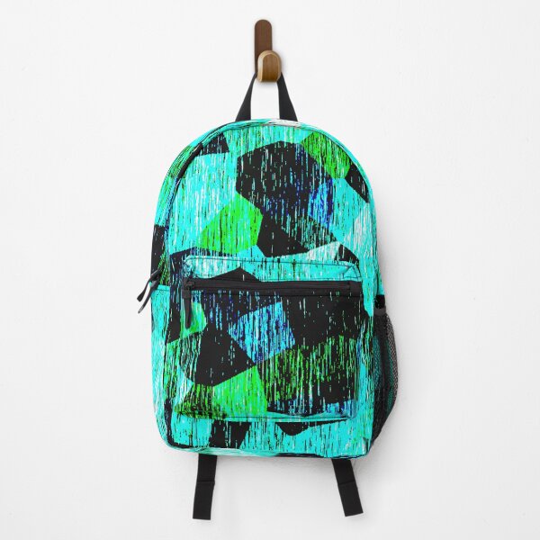 Item preview, Abstract Teal Green Black Polygon Symphony designed and sold by KavimaCreatives.