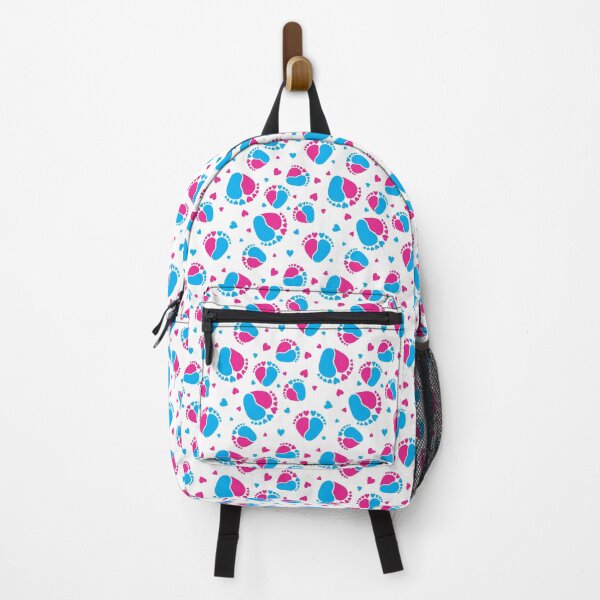 Item preview, Seamless Pattern with Baby Feet and Hearts in blue and pink color designed and sold by sashica.