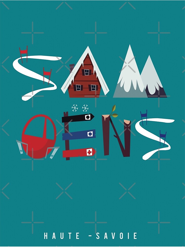 Discover Samoens poster Premium Matte Vertical Poster