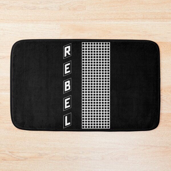 Item preview, BLACK AND WHITE TWO TONE MONOCHROMATIC REBEL TYPOGRAPHY WITH BLACK AND WHITE CHECKS designed and sold by ozcushions.