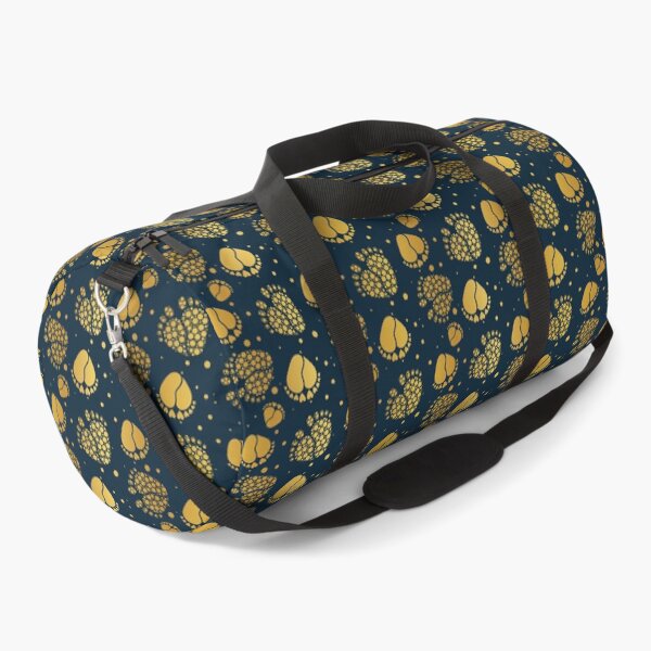 Item preview, Baby Feet and Hearts Seamless Pattern in gold color designed and sold by sashica.