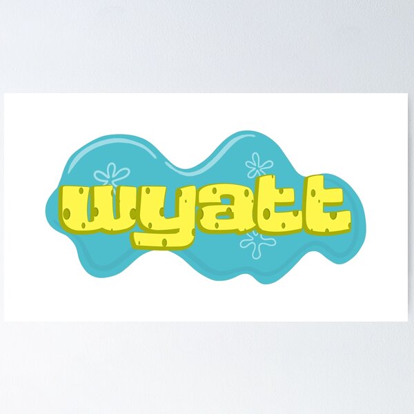 Item preview, Boy Name Wyatt in SpongeBob Cartoon Style designed and sold by Space-Bug.