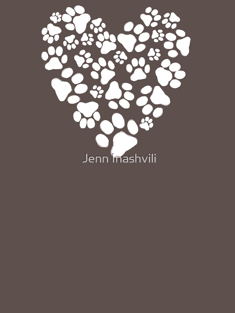 Dog Paw Prints Heart by ShortCoffee