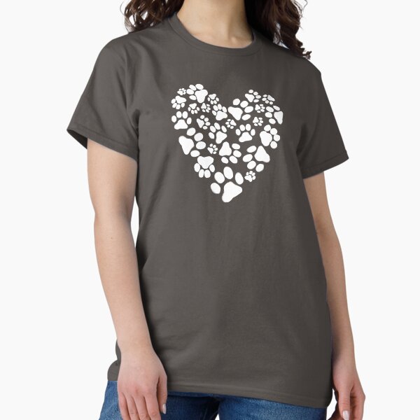 Item preview, Pet Dog and Cat Paw Prints Heart Valentine designed and sold by Jenn Inashvili.