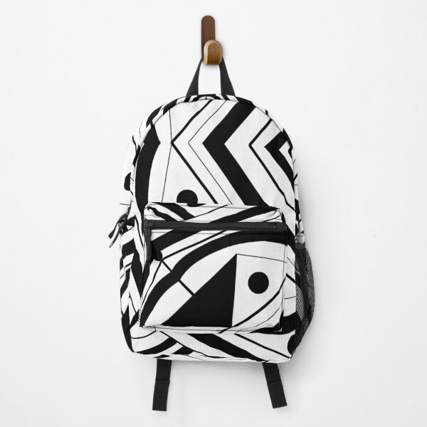 Item preview, Geometric pattern in black and white triangles and circles designed and sold by Patricia Piotrak.