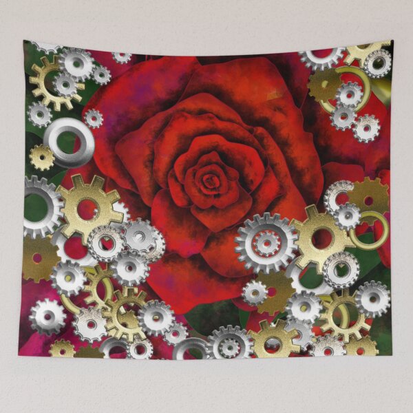 Item preview, Steampunk roses and gears designed and sold by Patricia Piotrak.