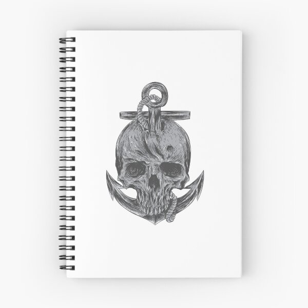 Item preview, Pirate Anchored Skull - Seaman,Sailors and Mariners themed Illustrations designed and sold by mankeemagic.