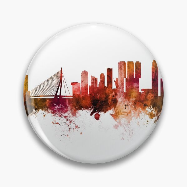 Item preview, Rotterdam The Netherlands Skyline designed and sold by ArtPrints.