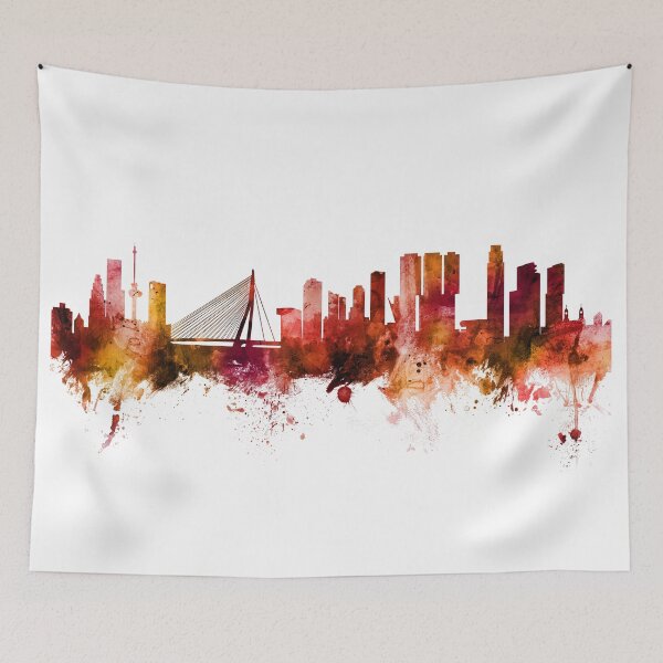 Item preview, Rotterdam The Netherlands Skyline designed and sold by ArtPrints.