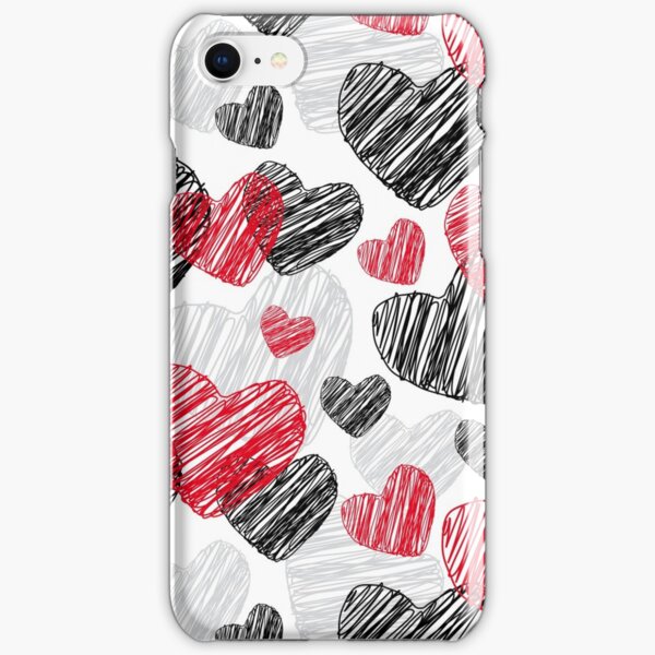 Lovely hearts seamless pattern with red and black hearts iPhone Snap Case
