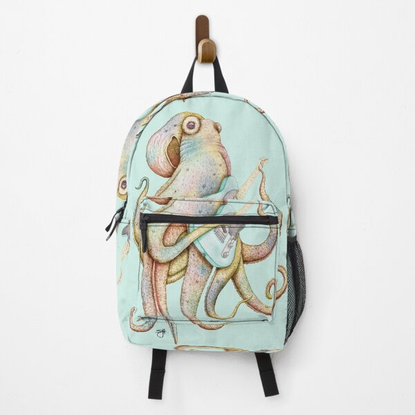 Item preview, POLAH - the axe wielding Octopus (on Aqua) designed and sold by ShorelineSally.