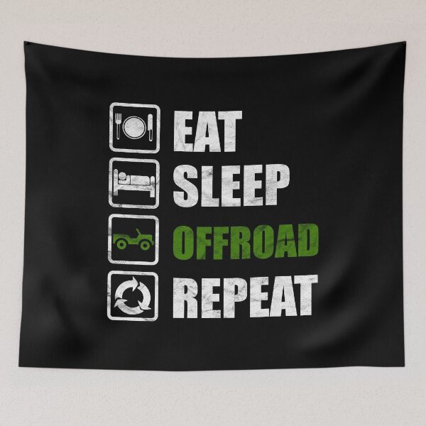 Item preview, Eat Sleep Offroad Repeat Overland 4x4 4x4 designed and sold by Argentini.