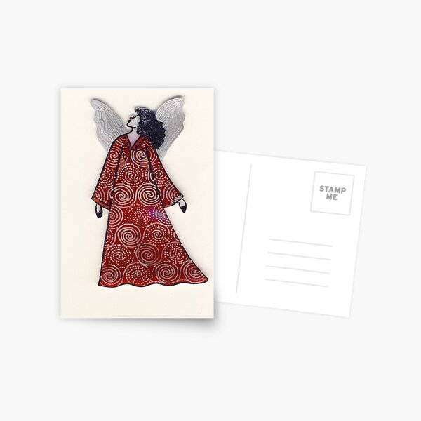 Angel in Red Postcard