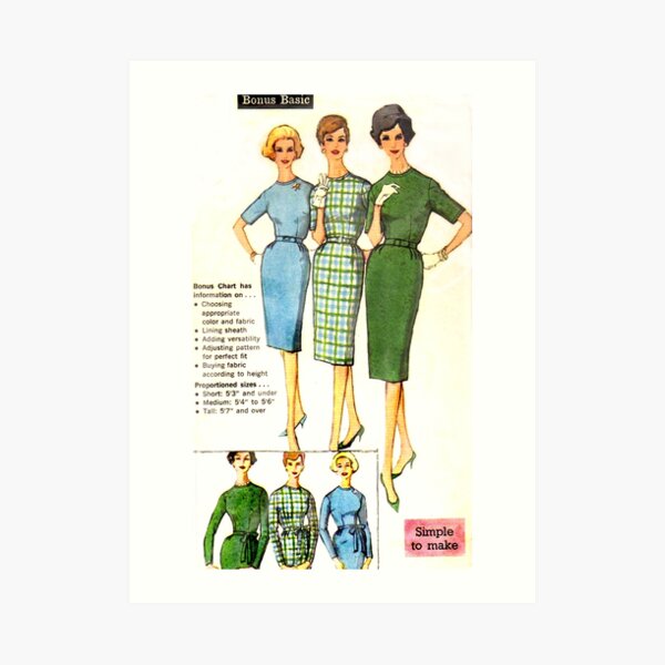 Simplicity Pattern 3574 : Circa Mid 1950's Art Print