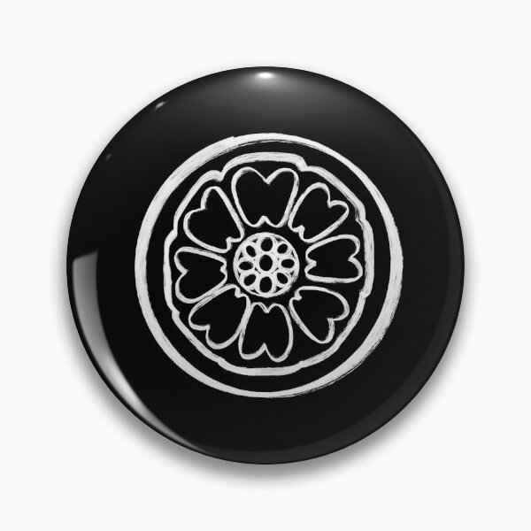 Item preview, Avatar White Lotus (Pai Sho) Symbol (Black Background) designed and sold by PleatedCircles.