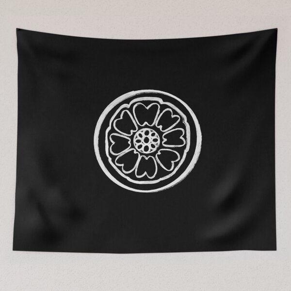 Item preview, Avatar White Lotus (Pai Sho) Symbol (Black Background) designed and sold by PleatedCircles.