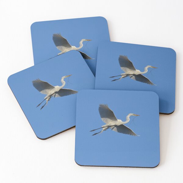 Item preview, Flying Egret with Twig designed and sold by richardbryce.