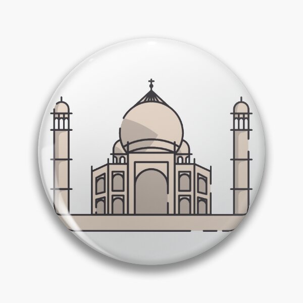Item preview, Taj Mahal flat design illustration designed and sold by TheBestOtaku.