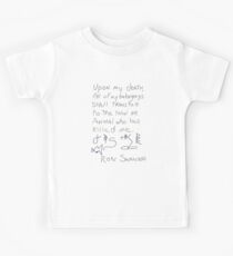 My Last Will And Testament Kids Tee