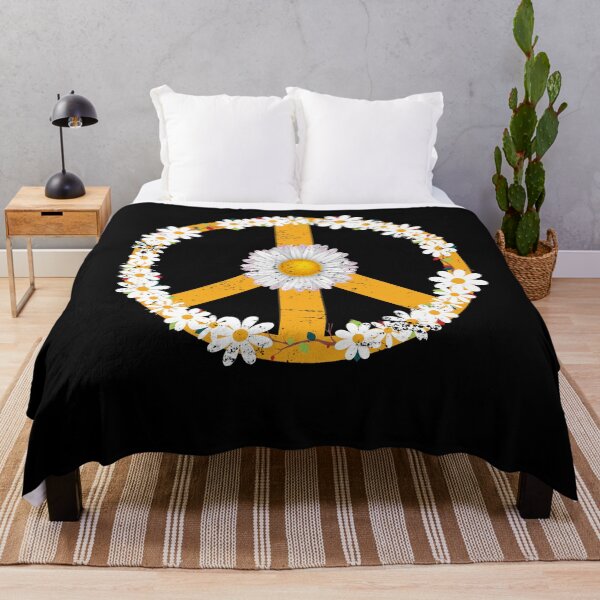 Artikelvorschau, Gänseblümchen Peacezeichen Hippie entworfen und verkauft von bestshirtdesign.
