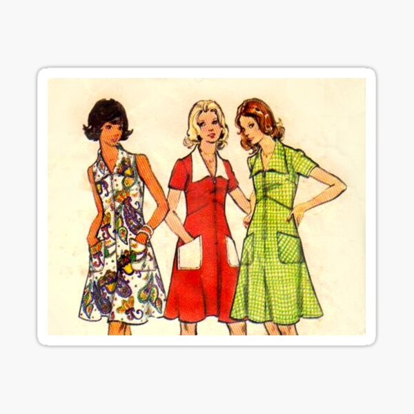 Butterick Pattern 3068 : Circa Late 60's / Early 70's Sticker