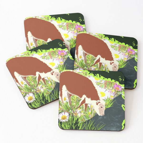 Item preview, Beautiful Cow Drinking in the Stream designed and sold by TinaJostDesigns.
