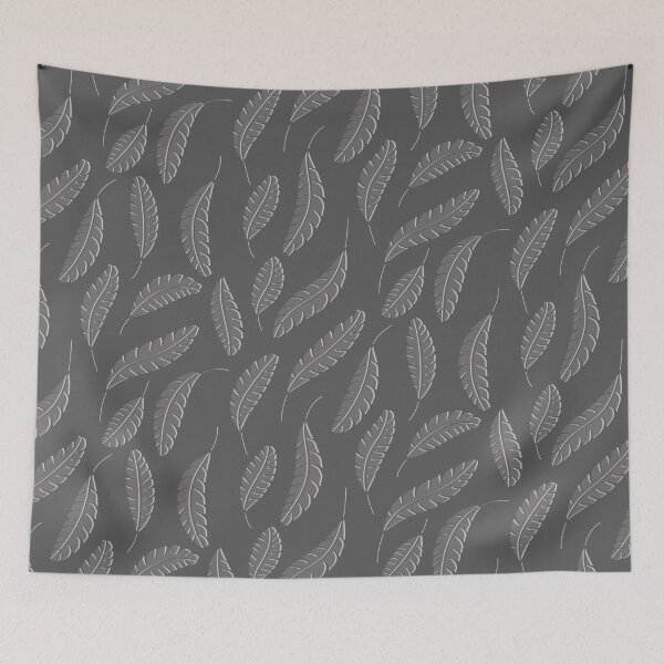 Item preview, Swirling feathers in grey metal. designed and sold by SparkleandSmile.