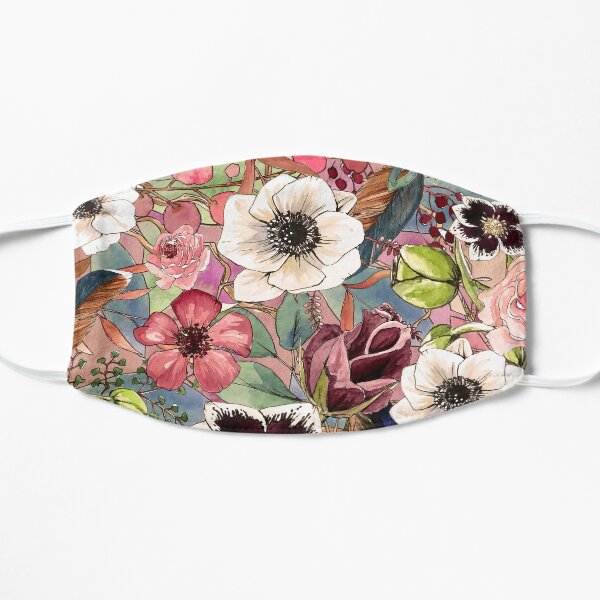 Boho Blumenmuster Maske