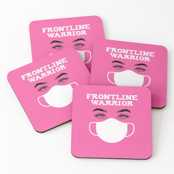 Item preview,  a trained nurse or midwife: beautiful face of a woman with a mask and the heading "system relevant". Ideal for all caregivers designed and sold by Jelisandie.