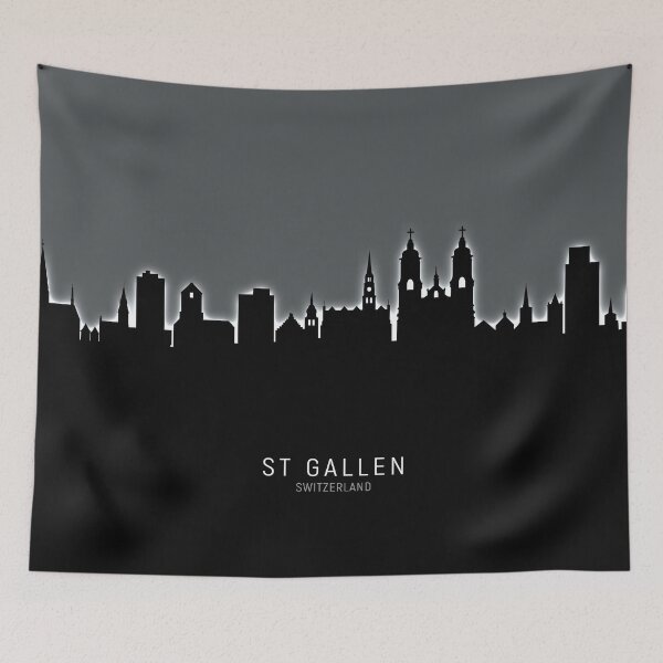 Item preview, St Gallen Switzerland Skyline designed and sold by ArtPrints.