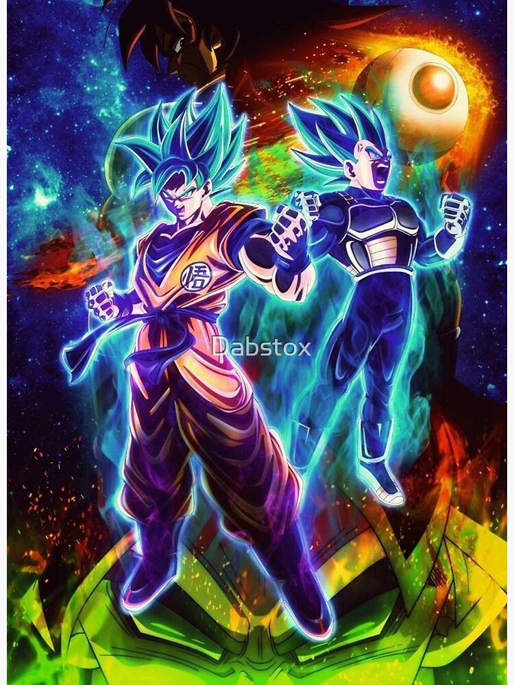 Super Saiyan Blue Goku and Vegeta (Dragon Ball Super) Poster for