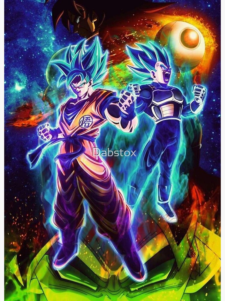 Dragon Ball Super Goku And Vegeta Ssj Blue Art Board Print By Dabstox Redbubble