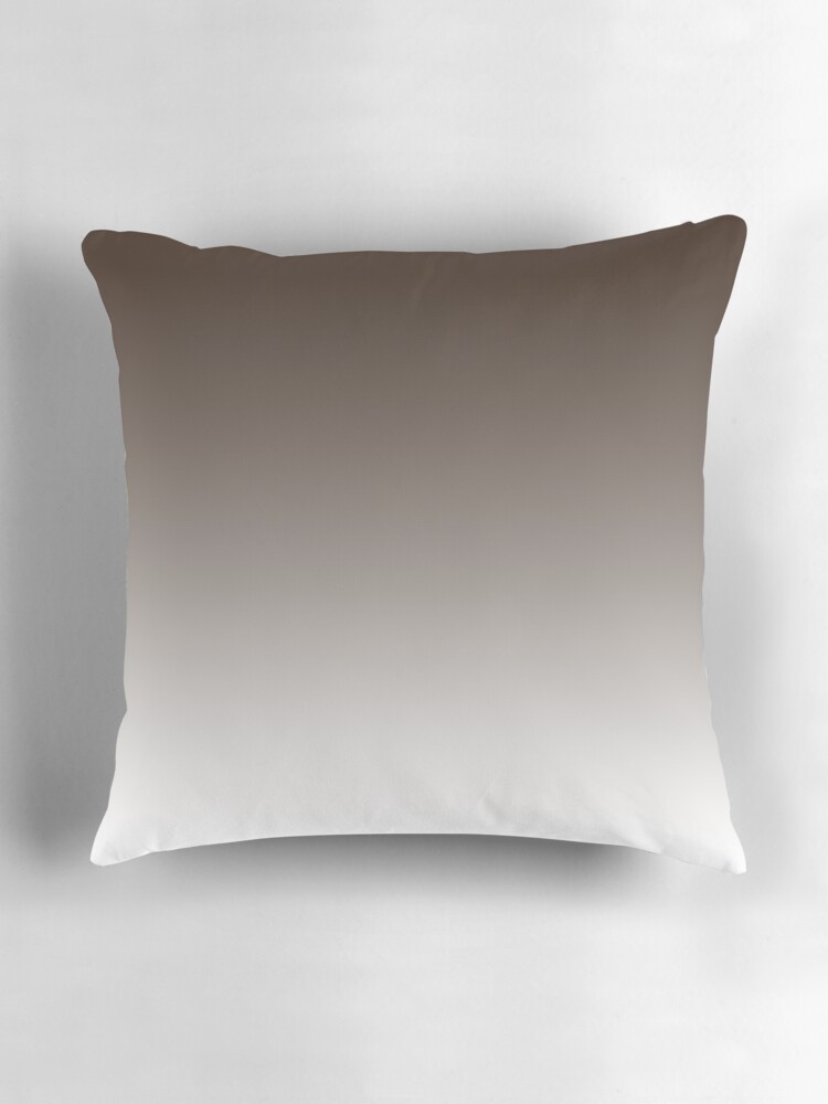 Thumbnail 3 of 4, Pillow, OMBRE GRADIENT BISTRE BROWN AND WHITE -OVER 100 OMBRES ON OZCUSHIONS designed and sold by ozcushions.