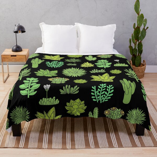 Succulents and cactus. For cacti plant lover Throw Blanket