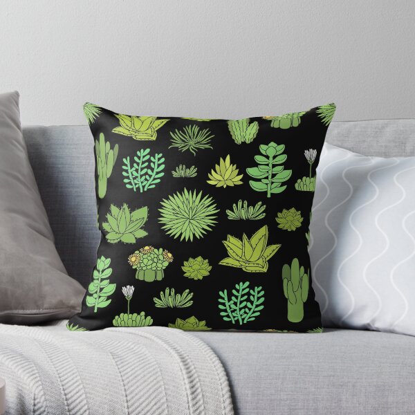 Succulents and cactus. For cacti plant lover Throw Pillow