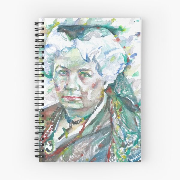 Item preview, ELIZABETH CADY STANTON watercolor portrait designed and sold by lautir.